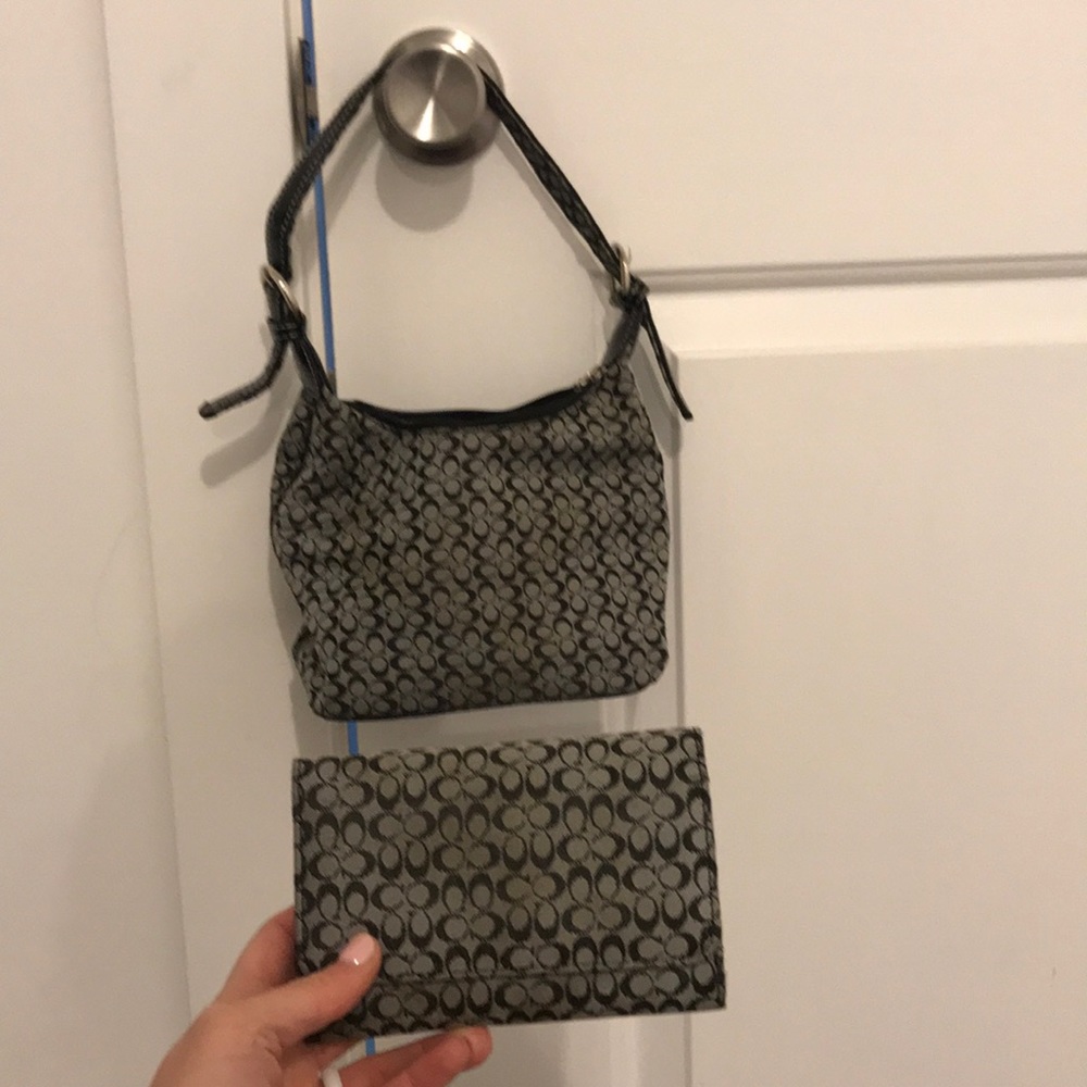 Coach purse and matching wallet